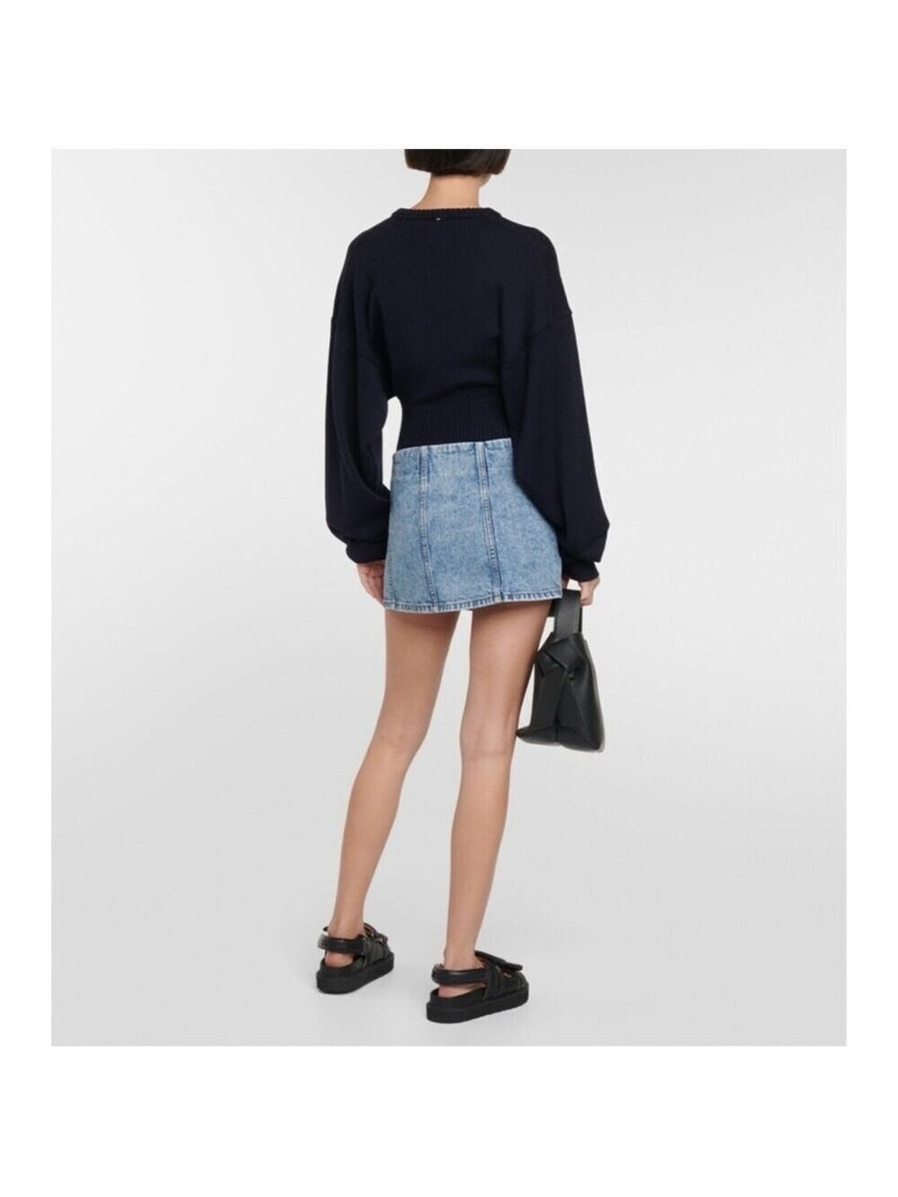 NWT Re/Done Wrap Denim Mini Skirt Size 27 - Picture 4 of 5